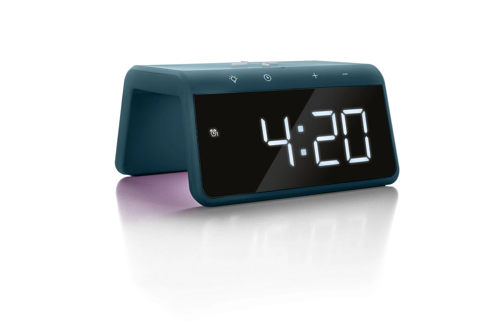 Caliber Digitale Wekker + Draadloze Lader - Blauw