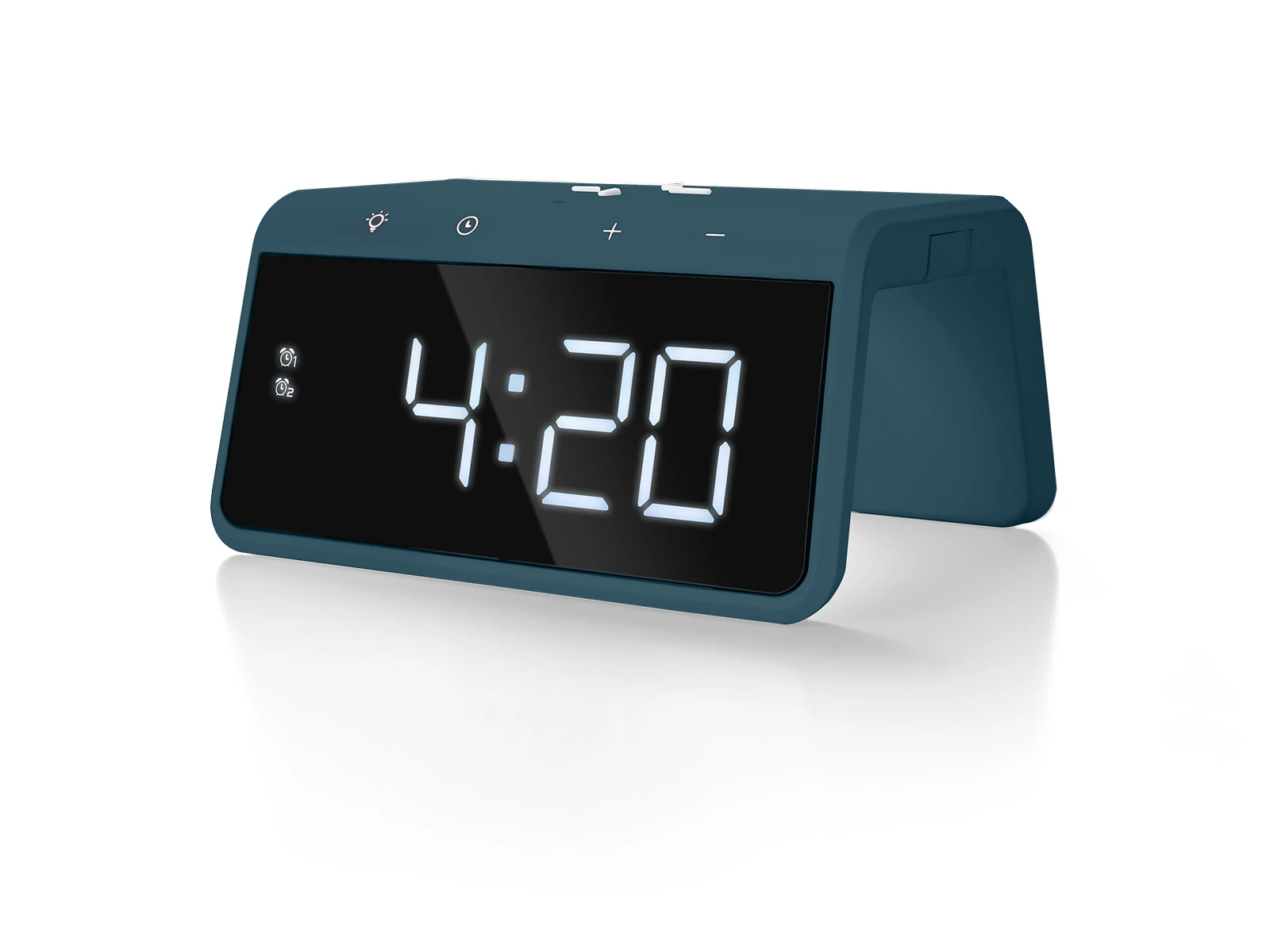 Caliber Digitale Wekker + Draadloze Lader - Blauw