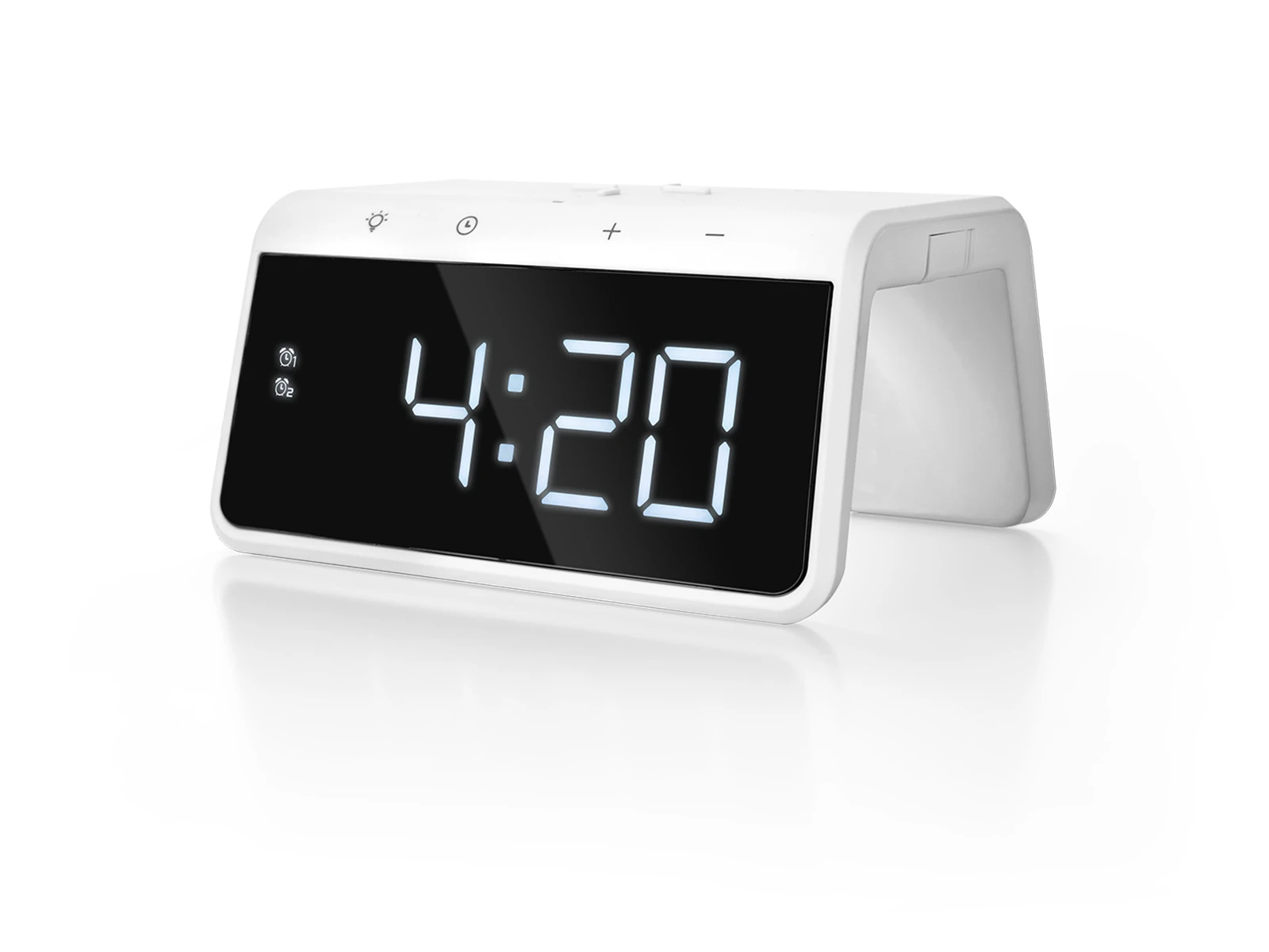 Caliber Digitale Wekker + Draadloze Lader - Wit