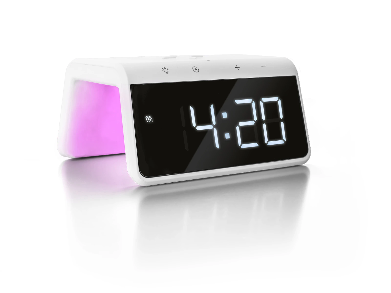 Caliber Digitale Wekker + Draadloze Lader - Wit