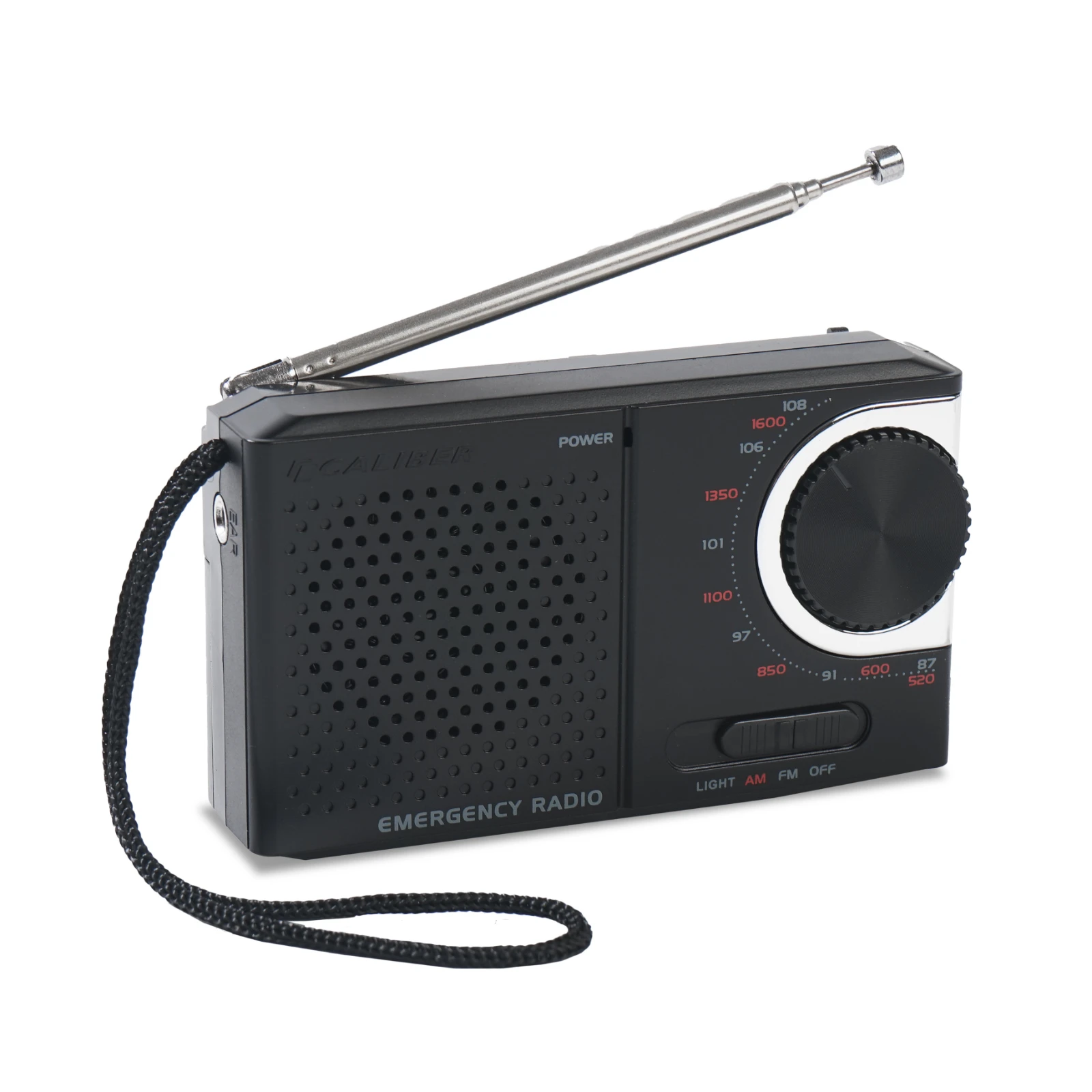 Caliber HPG311B Draagbare radio – 0.5 W – AM / FM – Zwart