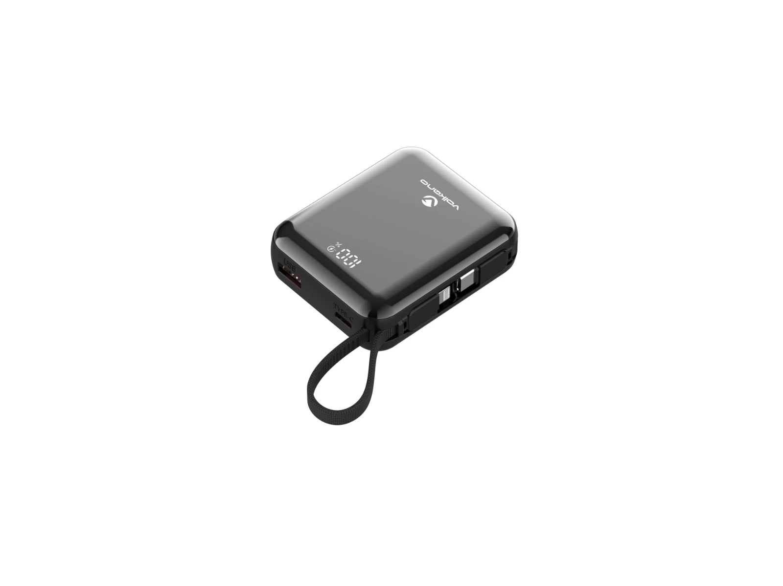Volkano Solace Powerbank – 10000 mAh / 38.5 Wh – Zwart