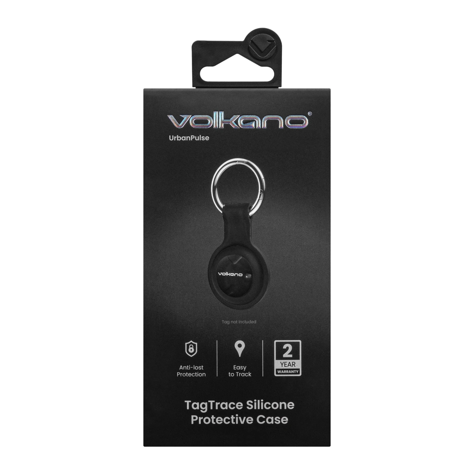 Volkano TagTrace Duo Siliconen trackerhouder – Zwart