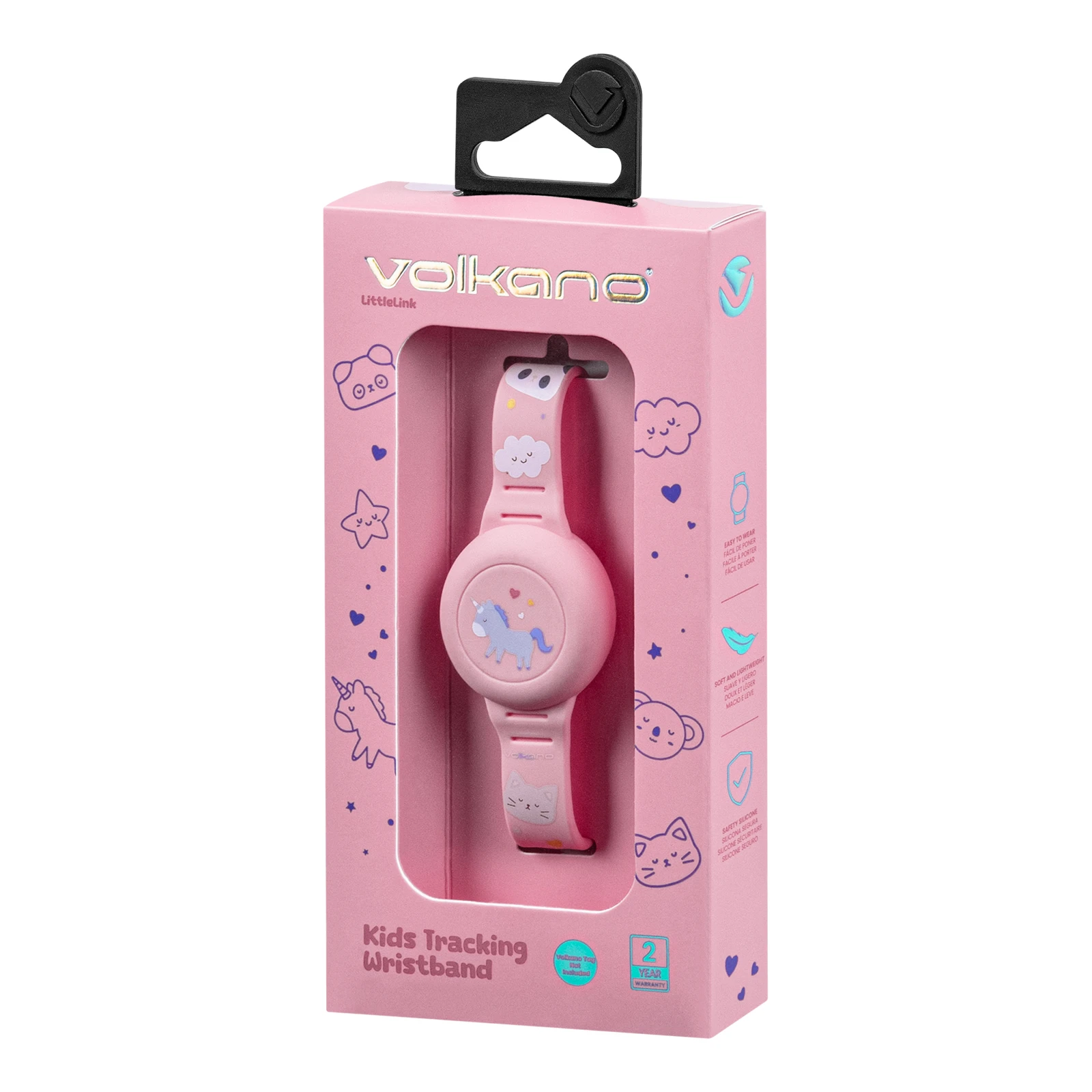 Volkano TagTrace Duo Siliconen polsbandje voor tracker – Roze