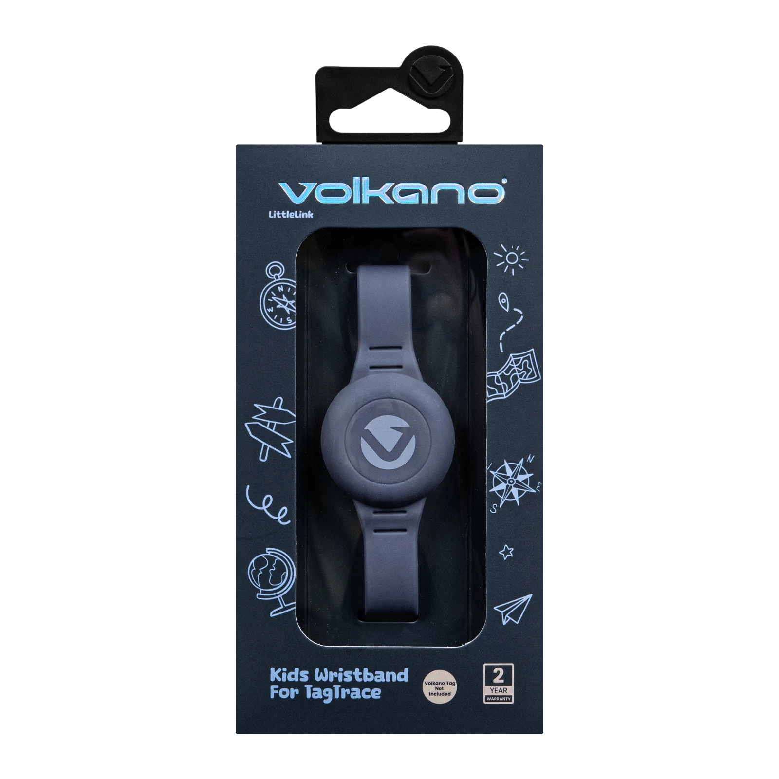 Volkano TagTrace Duo Siliconen polsbandje voor tracker – Marineblauw