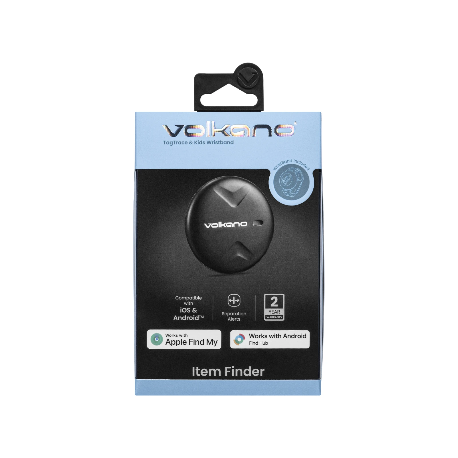 Volkano TagTrace Duo Bluetooth tracker met polsbandje – Blauw
