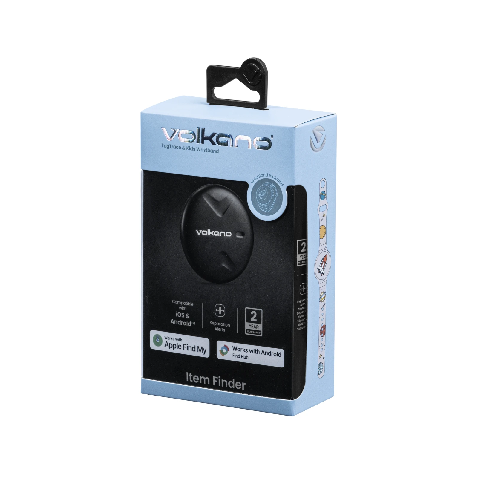Volkano TagTrace Duo Bluetooth tracker met polsbandje – Blauw