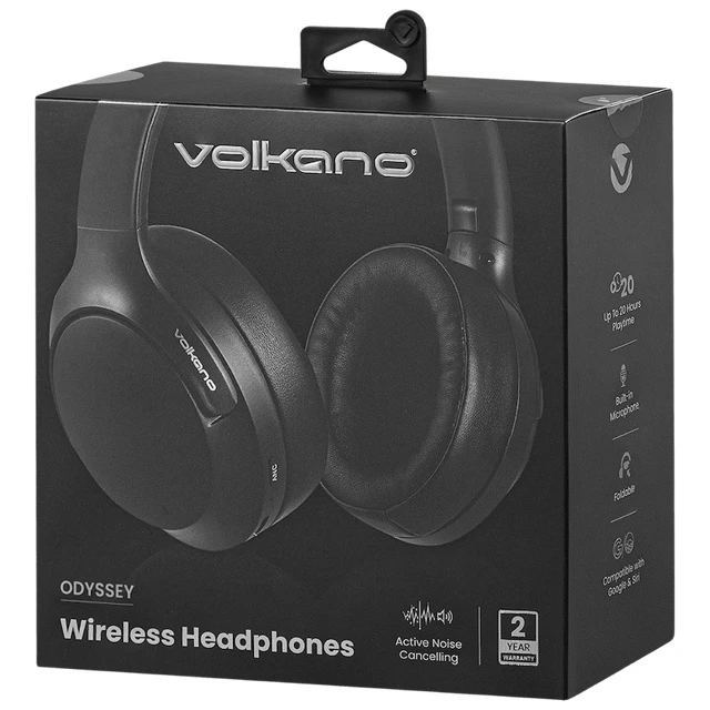 Volkano Odyssey Draadloze koptelefoon – ANC – Zwart