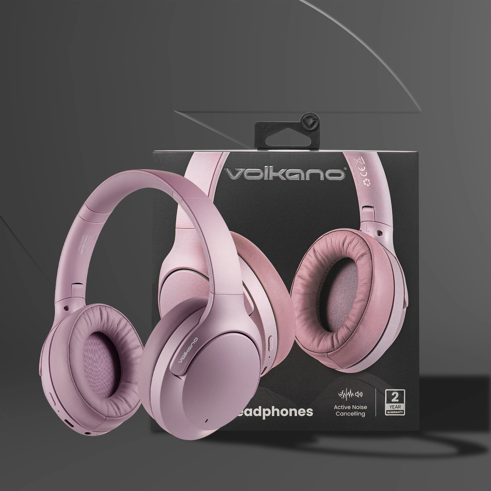 Volkano Odyssey Draadloze koptelefoon – ANC – Roségoud