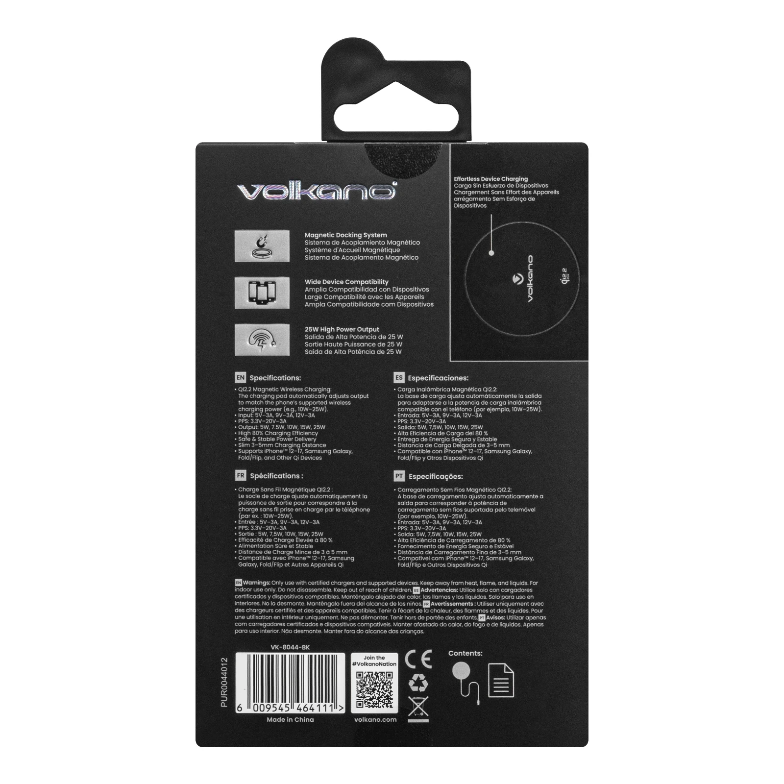 Volkano Magni Draadloze oplader – Zwart