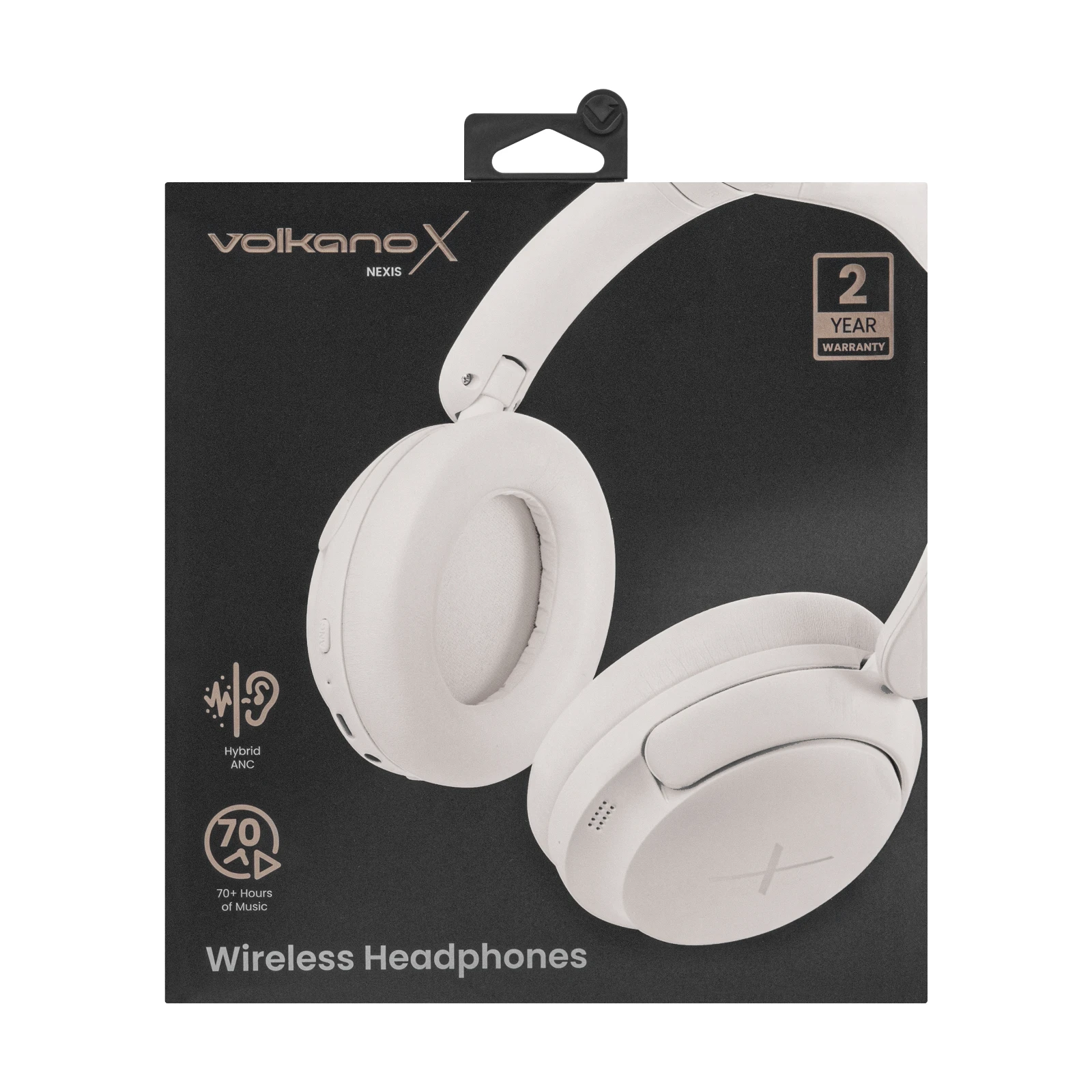 VolkanoX Nexis Draadloze koptelefoon – Hybride ANC – Nude