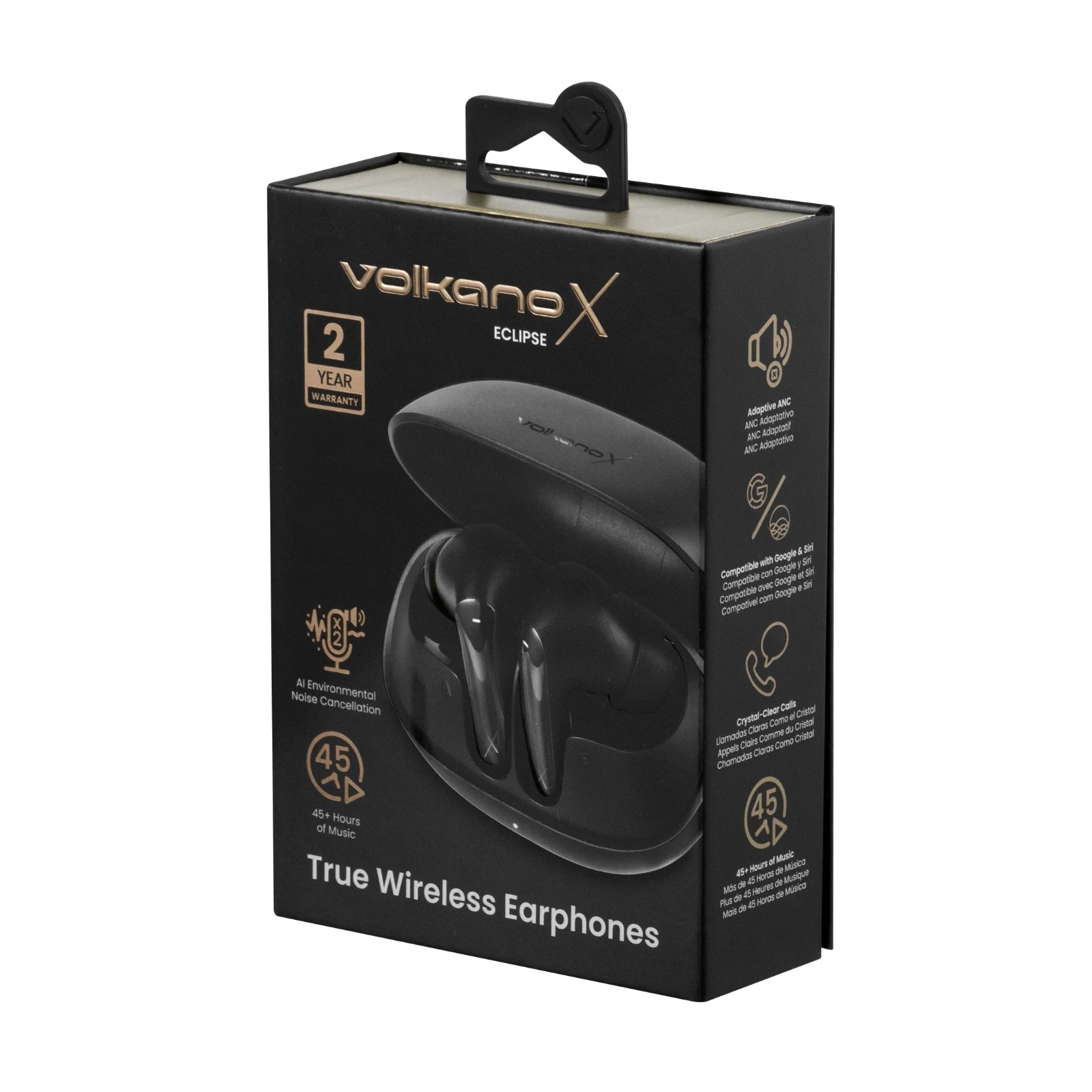 VolkanoX Eclipse Draadloze oordopjes – ANC – Zwart