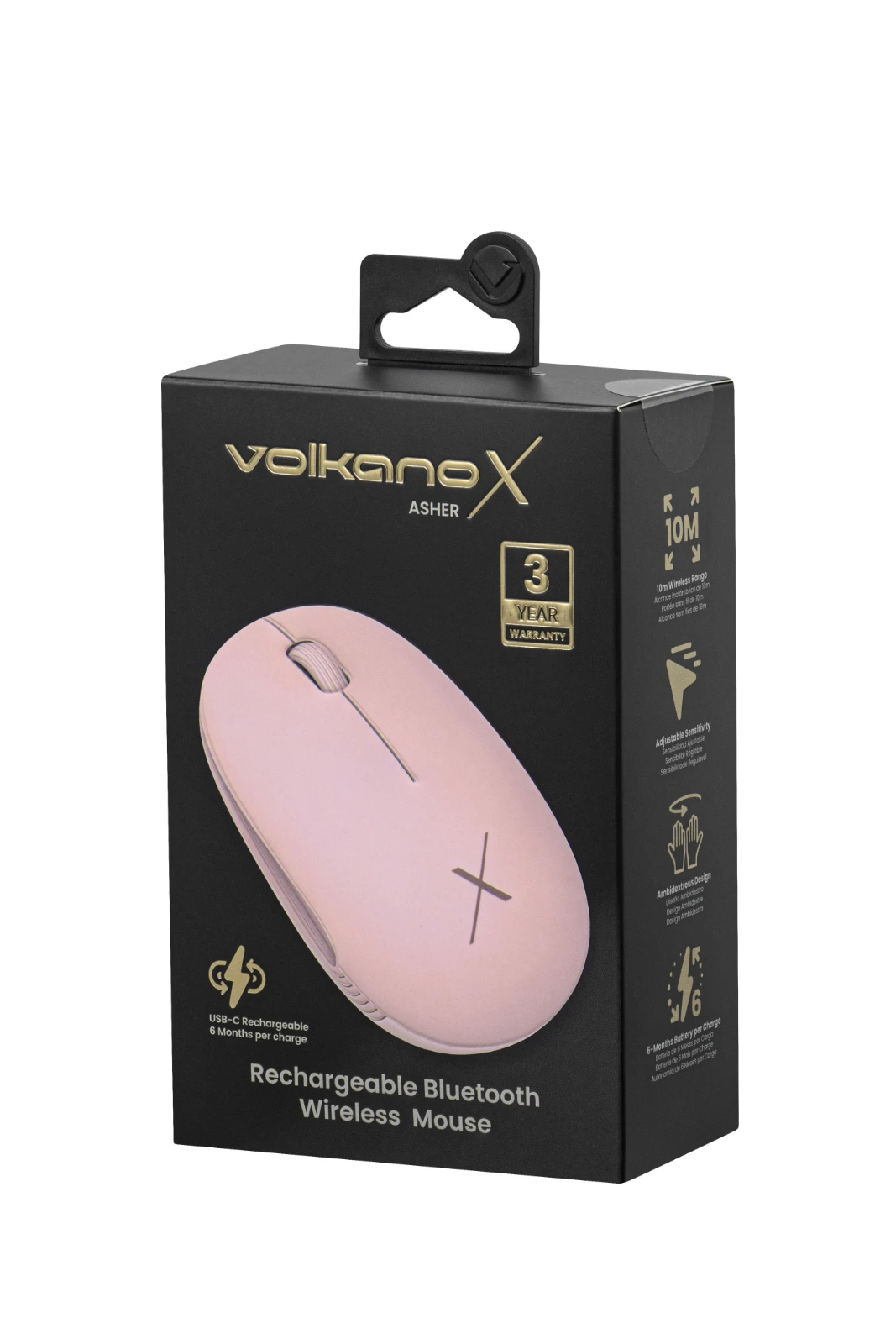 VolkanoX Asher Draadloze muis – Roze