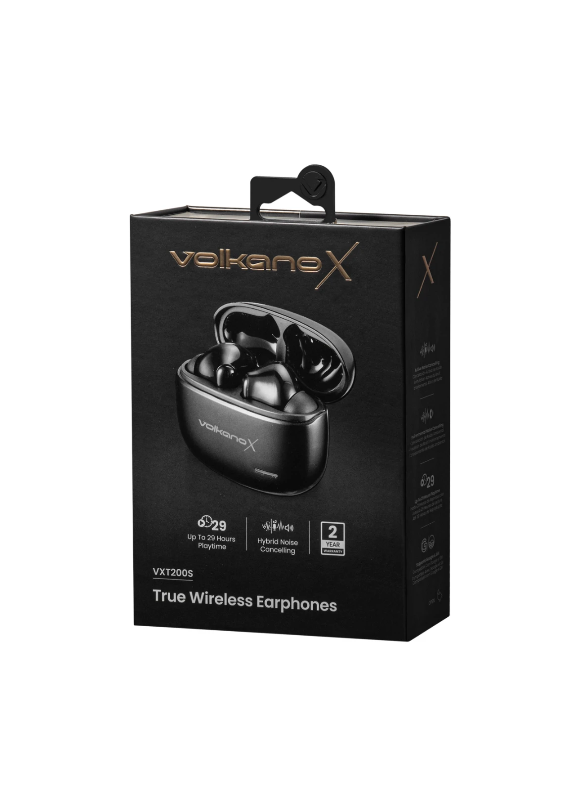 VolkanoX VXT200S Draadloze oordopjes – Hybride ANC – Zwart