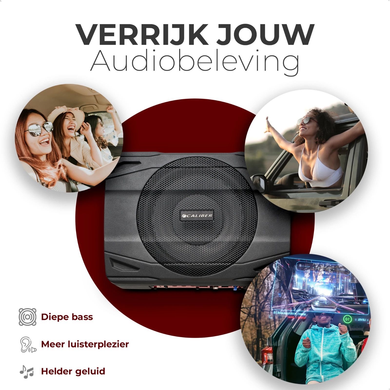 Caliber BC120US Actieve autosubwoofer – 8"
