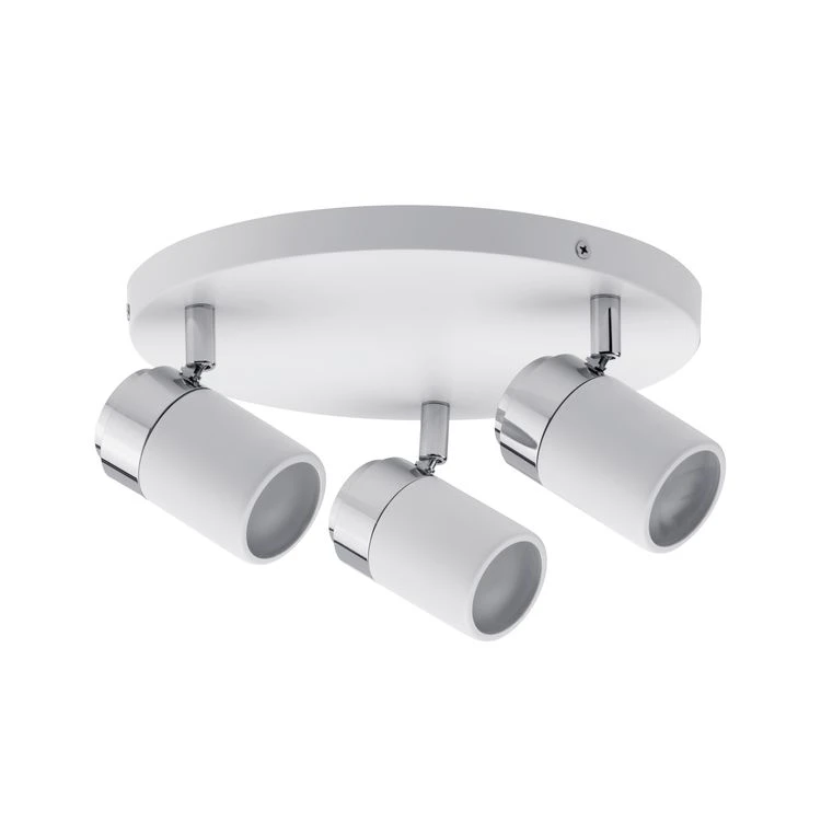 Paulmann Spotlight Zyli IP44 10W GU10 dimbaar wit - 3-spot rond