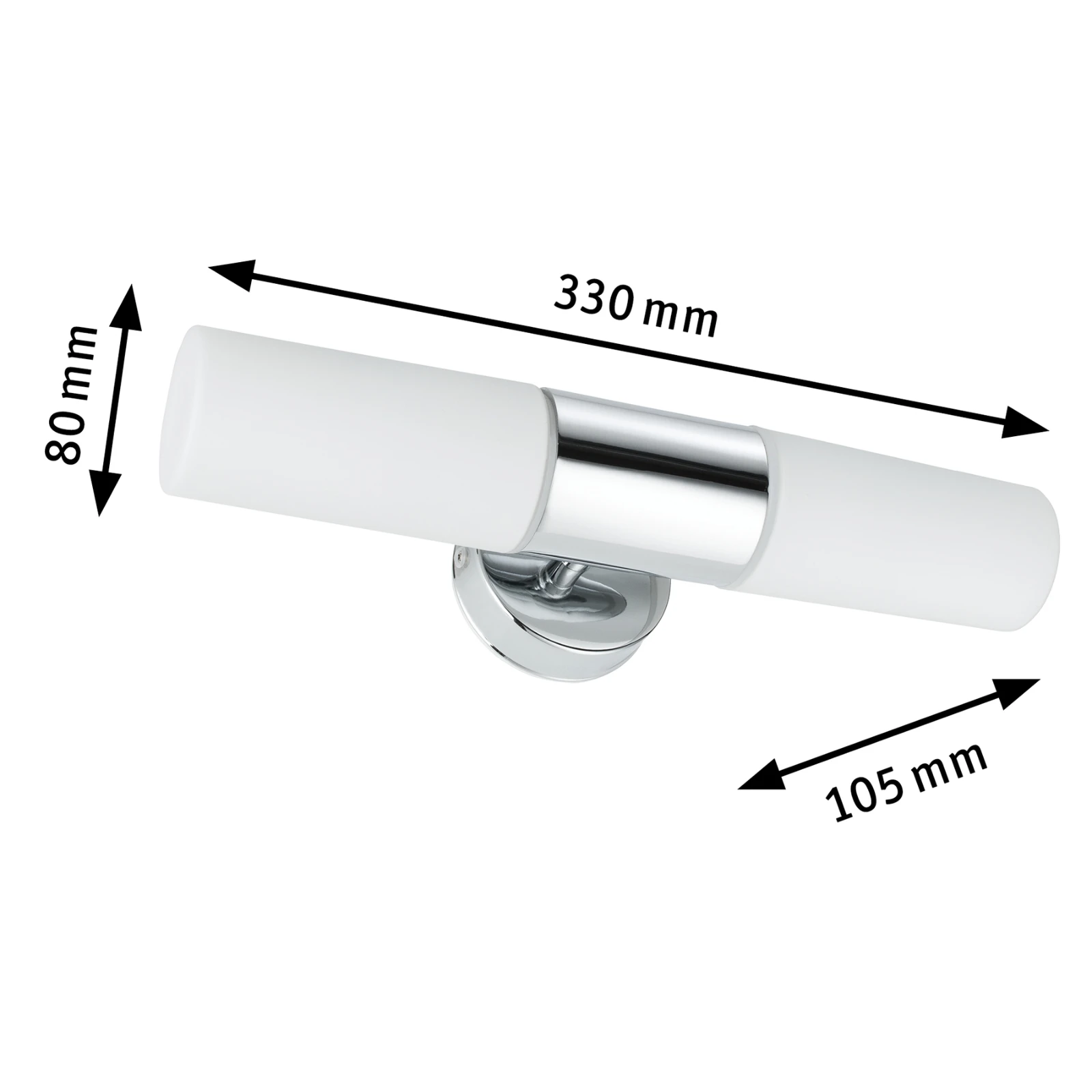 Paulmann LED-spiegellamp Lenia IP44 E14 2x20W chroom