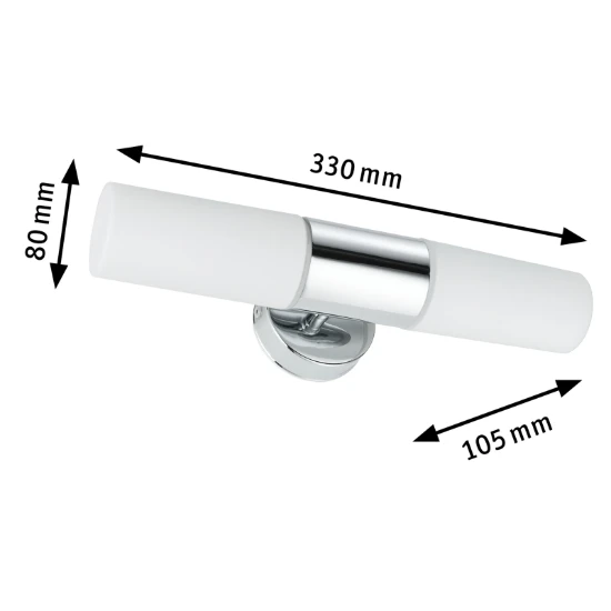Paulmann LED-spiegellamp Lenia IP44 E14 2x20W chroom