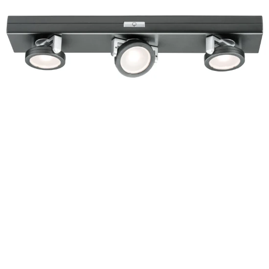 Paulmann LED-onderkastverlichting Rotate antraciet - 3-spots