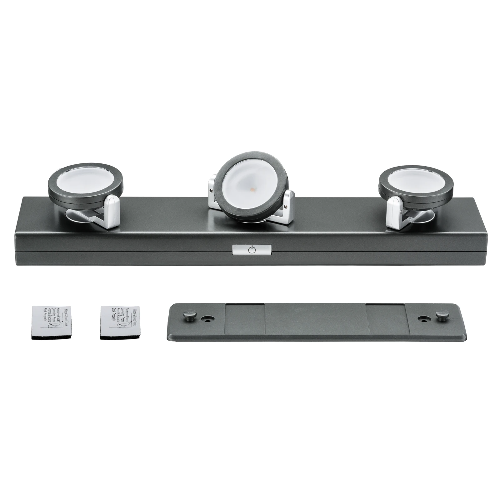 Paulmann LED-onderkastverlichting Rotate antraciet - 3-spots