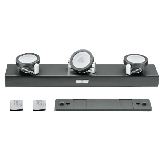 Paulmann LED-onderkastverlichting Rotate antraciet - 3-spots