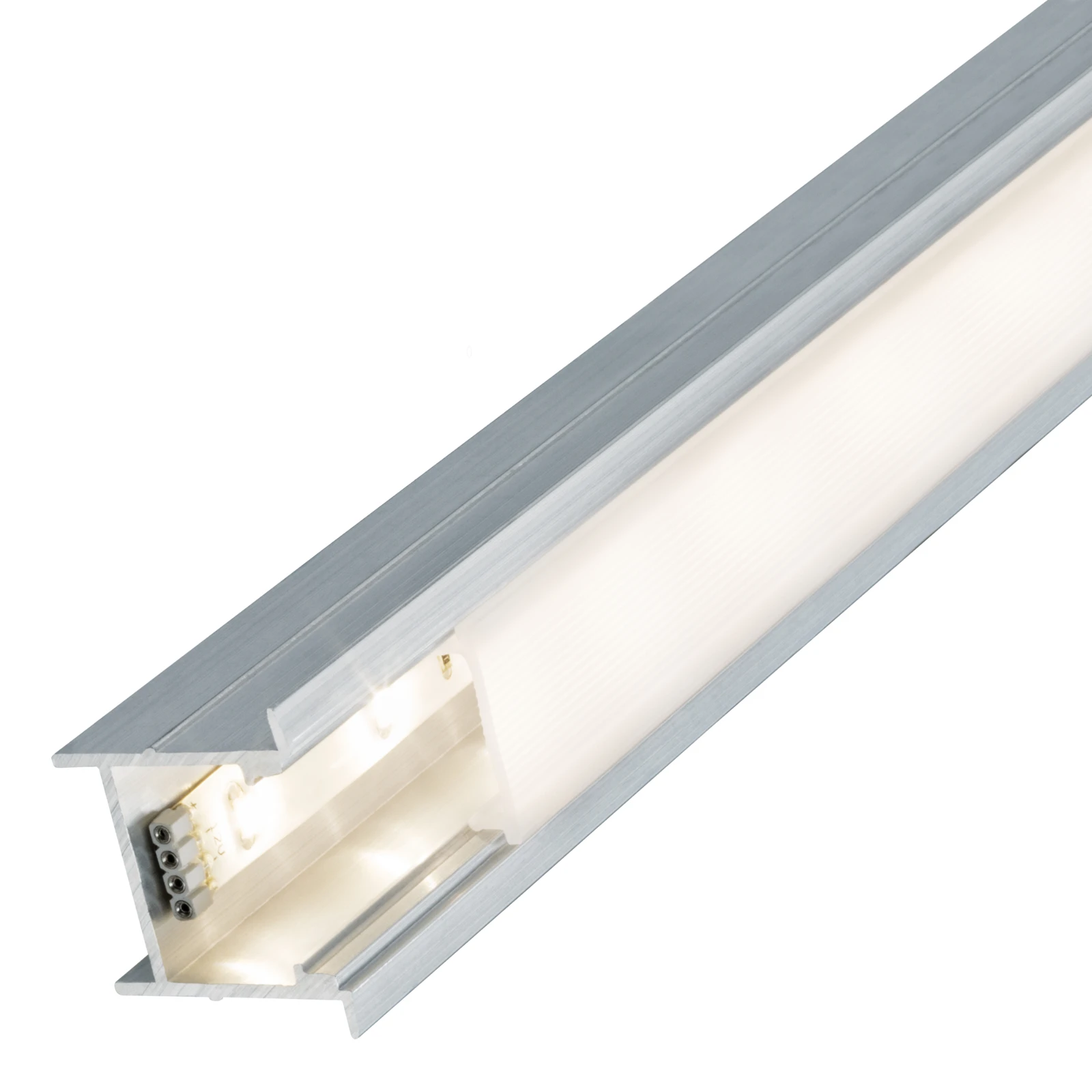 Paulmann LED-strip profiel Deep 100cm diffusor aluminium/satijn