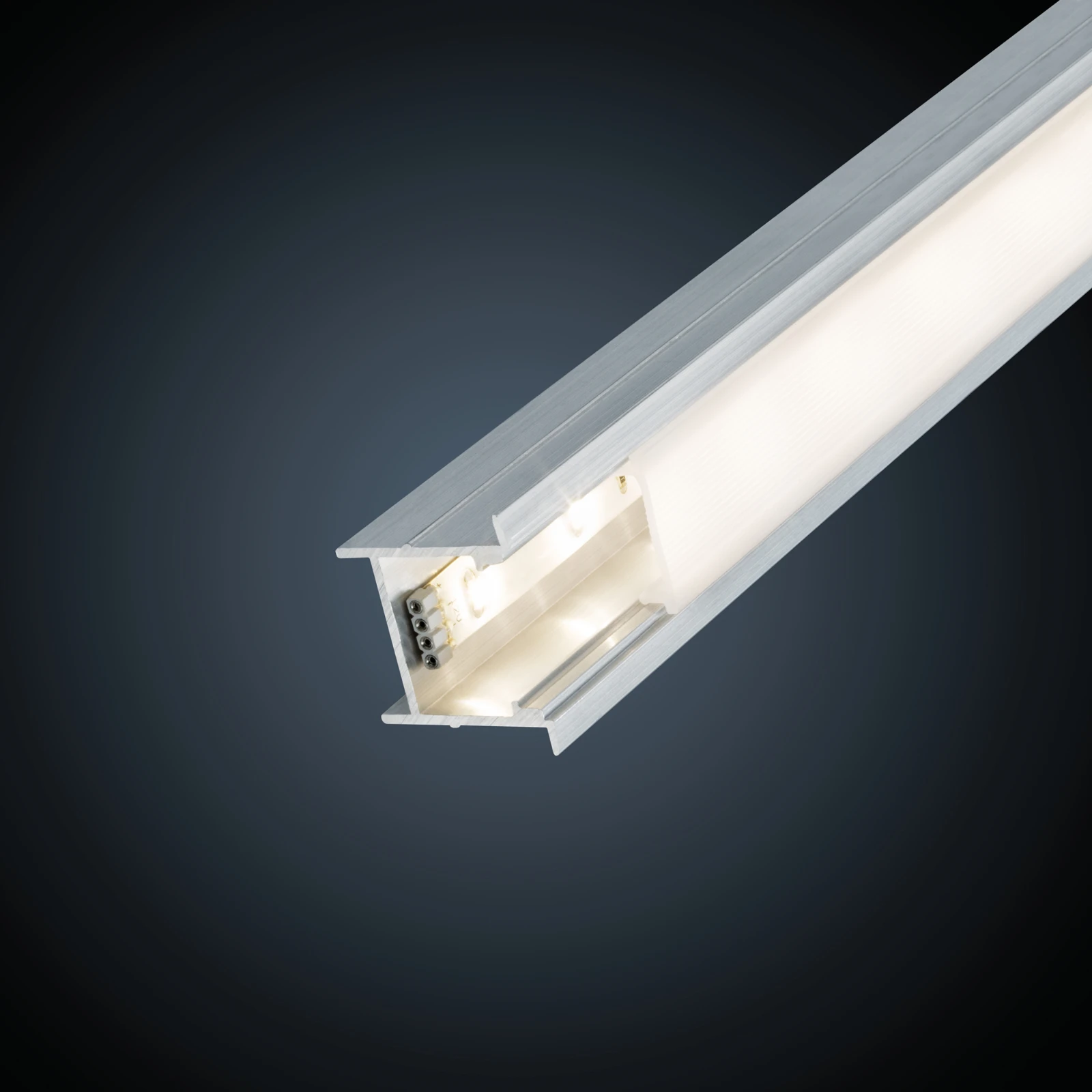 Paulmann LED-strip profiel Deep 100cm diffusor aluminium/satijn
