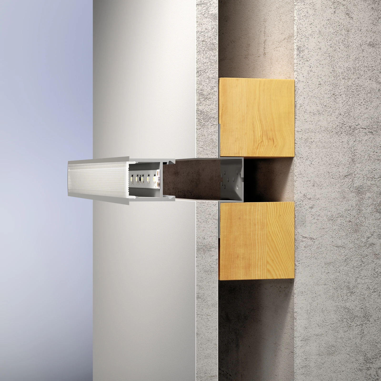 Paulmann LED-strip profiel Deep 100cm diffusor aluminium/satijn