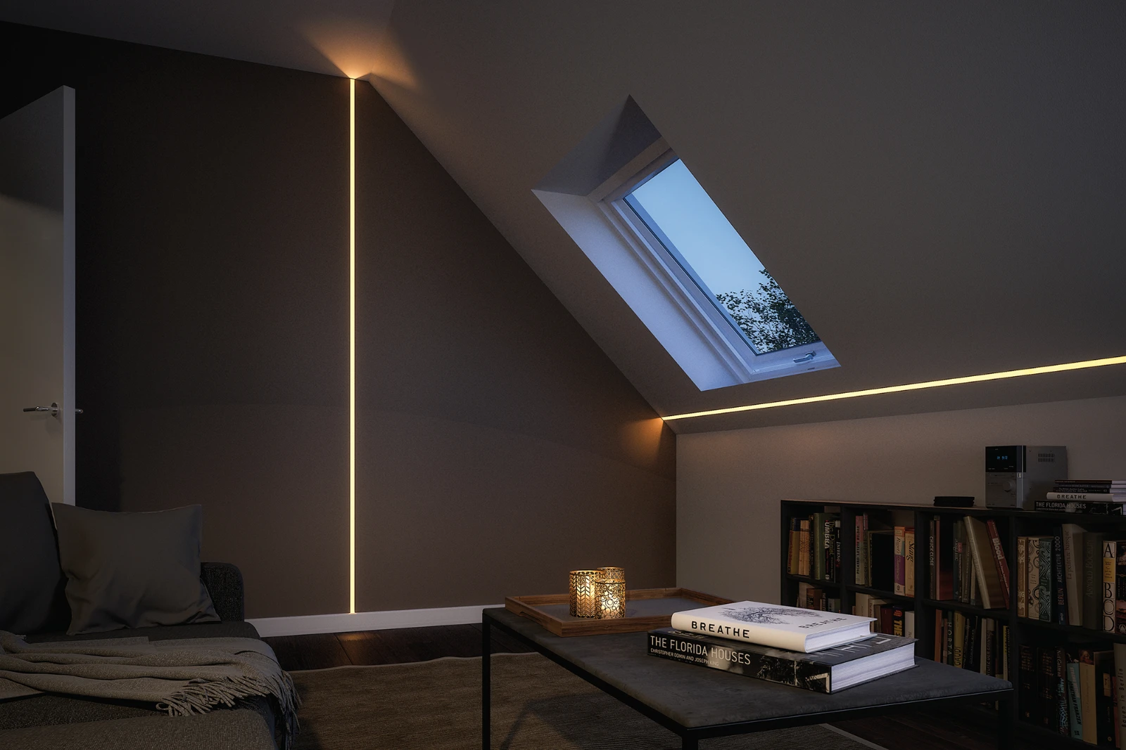 Paulmann LED-strip profiel Deep 100cm diffusor aluminium/satijn