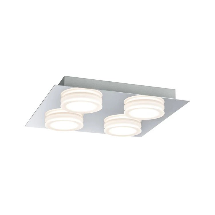 Paulmann LED-plafondlamp Doradus 250x250mm 4x5W 3000K chroom