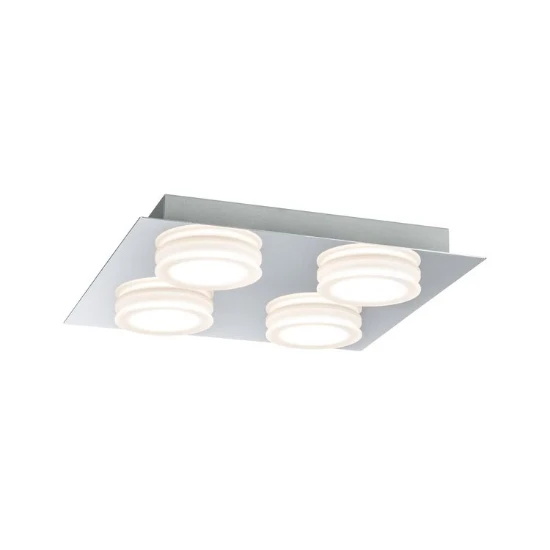 Paulmann LED-plafondlamp Doradus 250x250mm 4x5W 3000K chroom