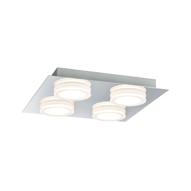 Paulmann LED-plafondlamp Doradus 250x250mm 4x5W 3000K chroom