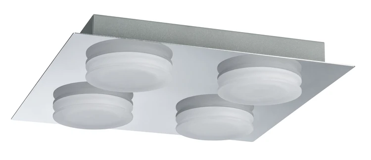 Paulmann LED-plafondlamp Doradus 250x250mm 4x5W 3000K chroom