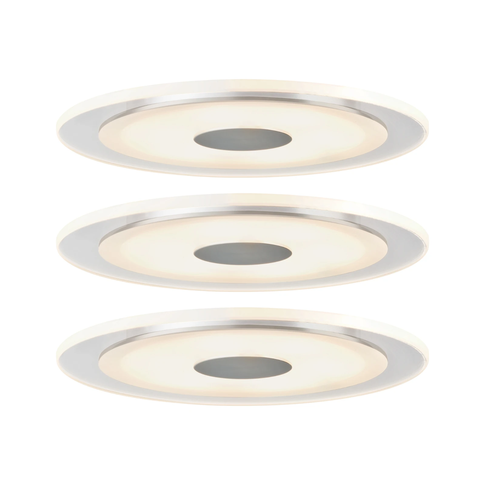 Paulmann LED-inbouwlamp Whirl 6W aluminium/satijn (set van 3)