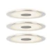 Paulmann LED-inbouwlamp Whirl 6W aluminium/satijn (set van 3)