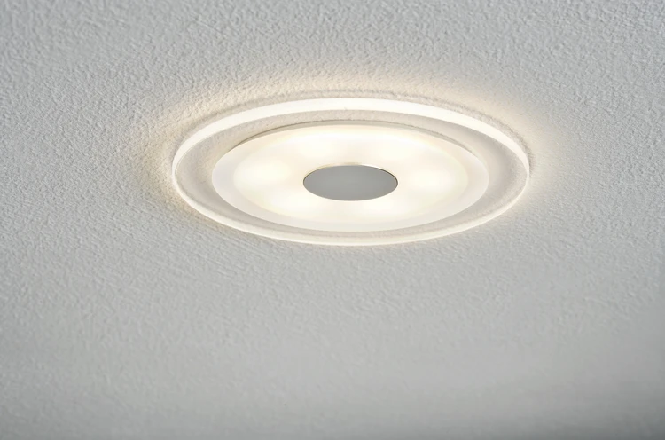 Paulmann LED-inbouwlamp Whirl 6W aluminium/satijn (set van 3)