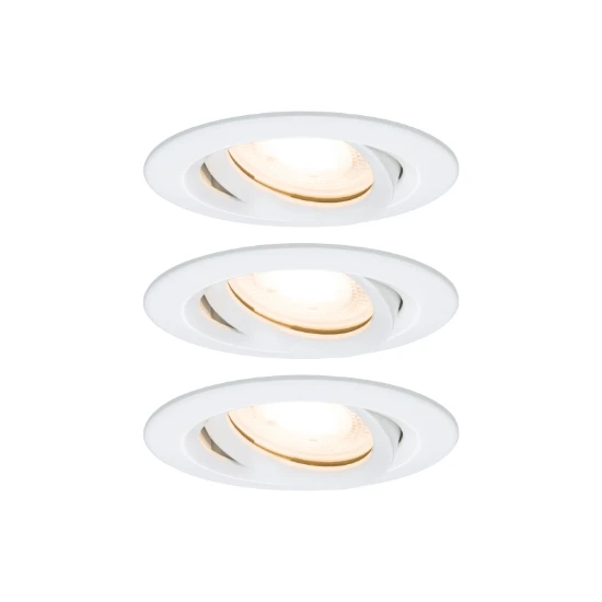 Paulmann LED-inbouwspot Nova IP65 7W GU10 wit O93mm - 3-spots