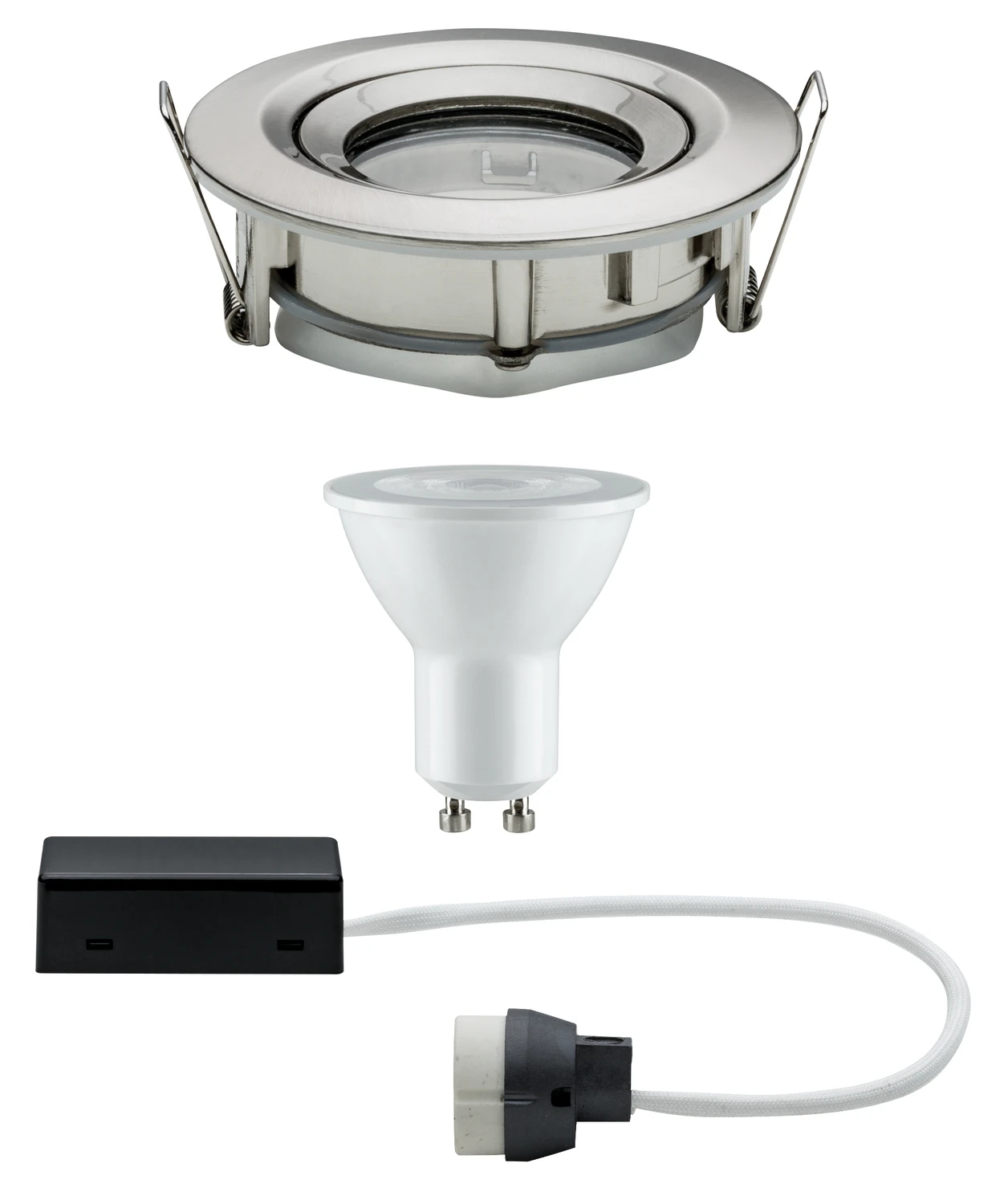 Paulmann LED-inbouwlamp Nova Plus 7W IP65 GU10 staal O93mm 1-spot