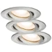 Paulmann LED-inbouwlamp Nova Plus 7W IP65 GU10 staal O93mm 3-spots