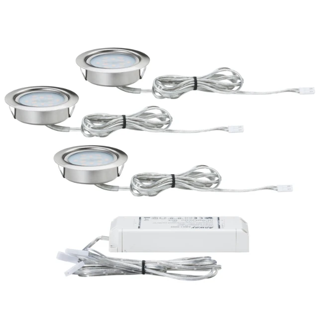 Paulmann Meubel inbouwspot Micro Line LED 4,5W chroom O65mm (set van 3)