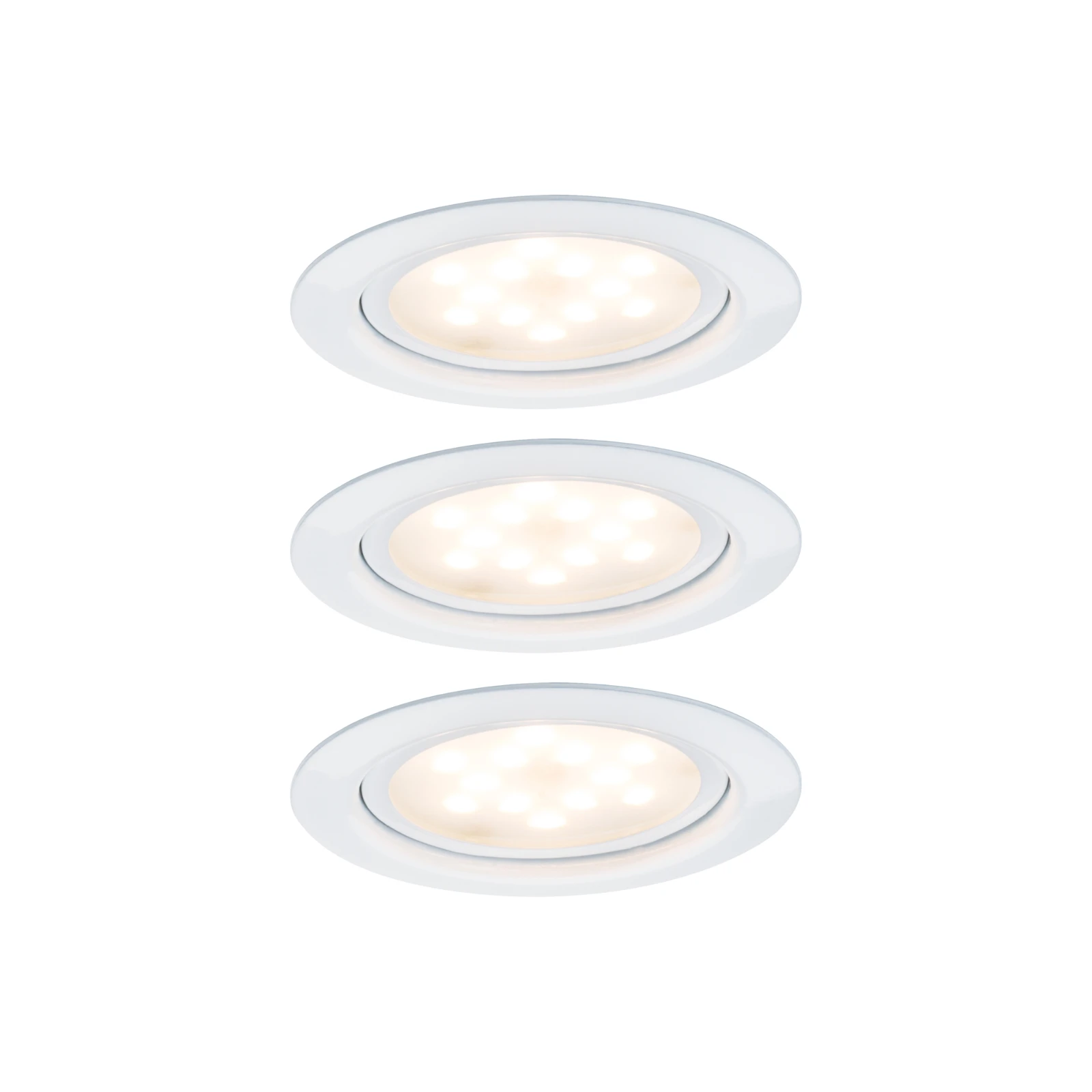Paulmann Meubel inbouwspot LED 4,5W wit/metaal O65mm (set van 3)