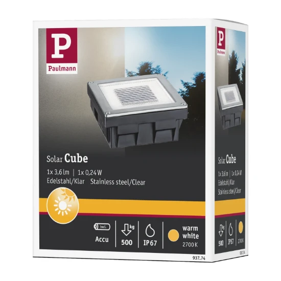 Paulmann Outdoor LED-grondspot Cube 100x100mm IP67 0,24W 2700K