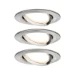 Paulmann LED-inbouwlamp Nova Plus Basisset O84mm 6W staal 3-spots