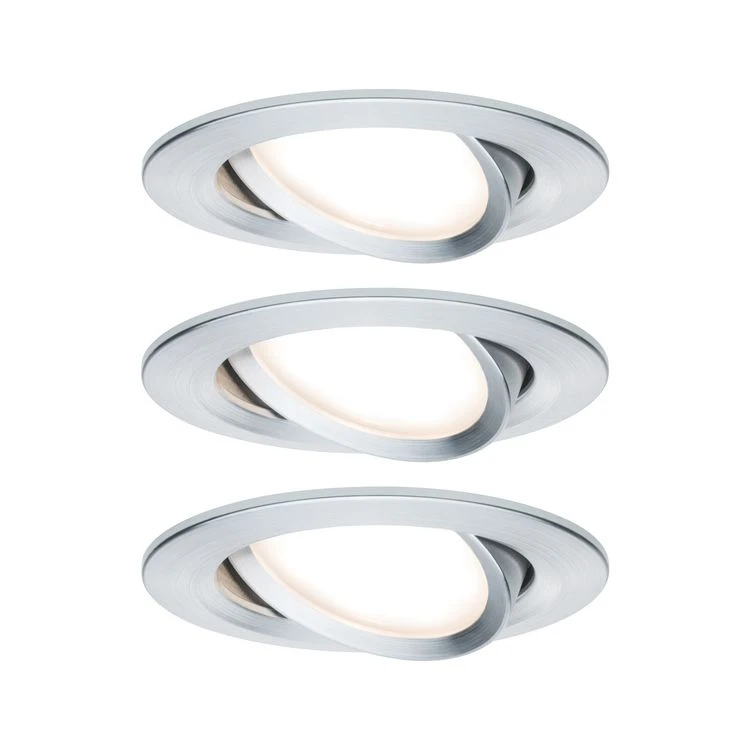 Paulmann LED-inbouwlamp Nova Plus Basisset O84mm 6W aluminium 3-spots