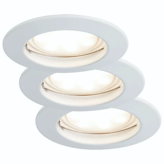 Paulmann LED Coin 3x7W dimbaar, wit mat, O79mm