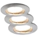 Paulmann LED Coin 3x7W dimbaar, geb. staal, O79mm