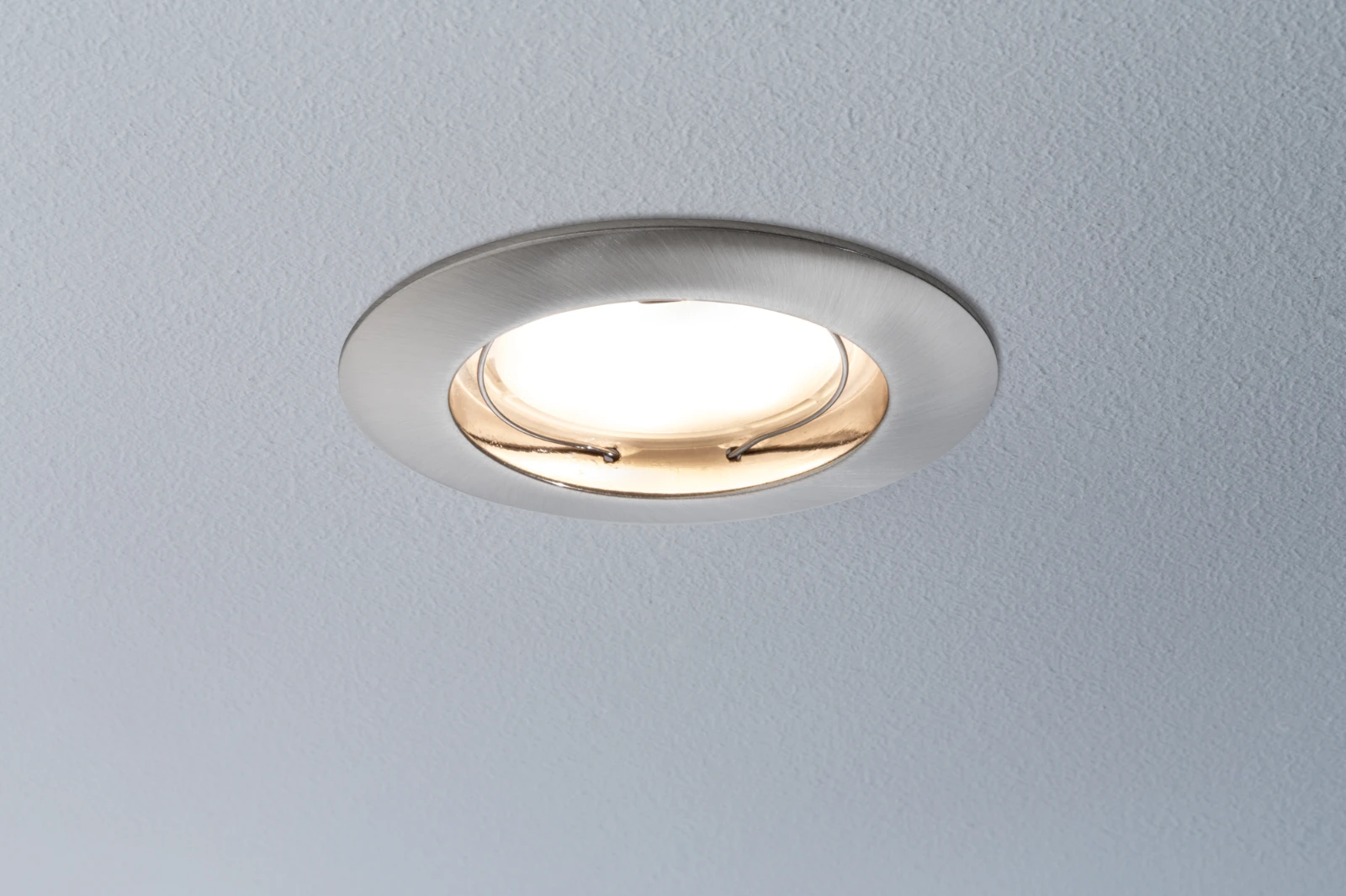 Paulmann LED Coin 3x7W dimbaar, geb. staal, O79mm