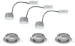 Paulmann LED Coin 3x7W dimbaar, geb. staal, O79mm