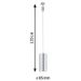Paulmann URail LED-pendellamp Barrel O85mm 6W