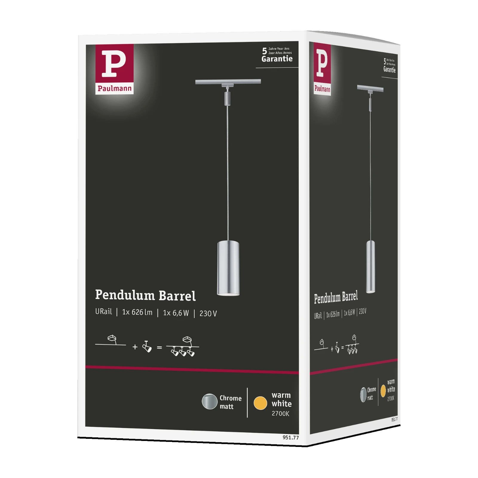 Paulmann URail LED-pendellamp Barrel O85mm 6W